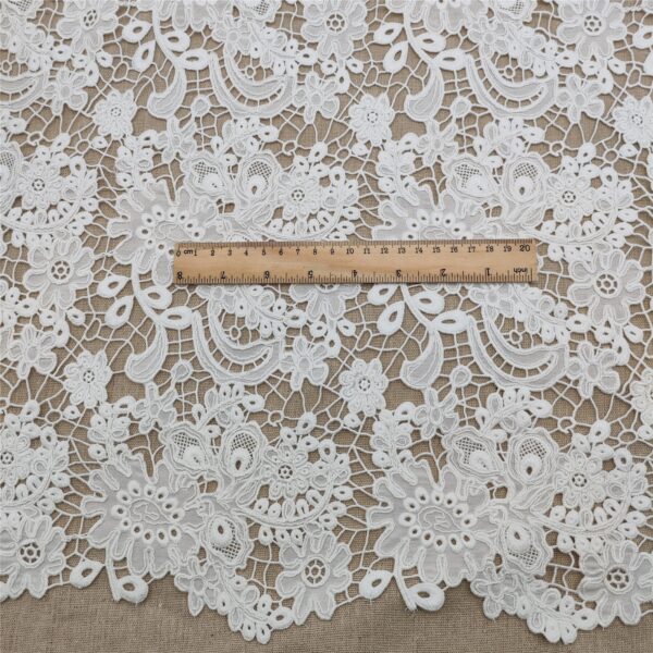 delicate polyester gentle lace fabric for wedding evening dresses
