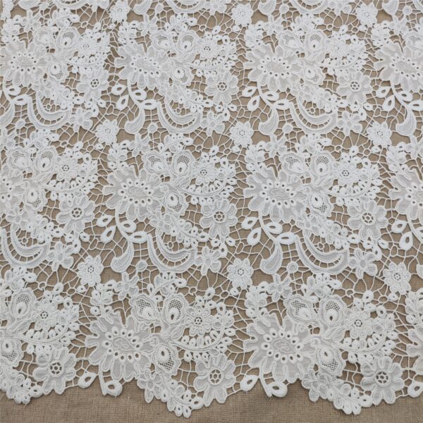 delicate polyester gentle lace fabric for wedding evening dresses