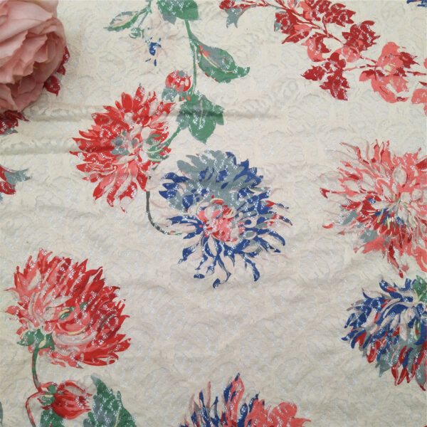 high quality fancy style polyester lace fabric knitted for party weddings clothing (复制)
