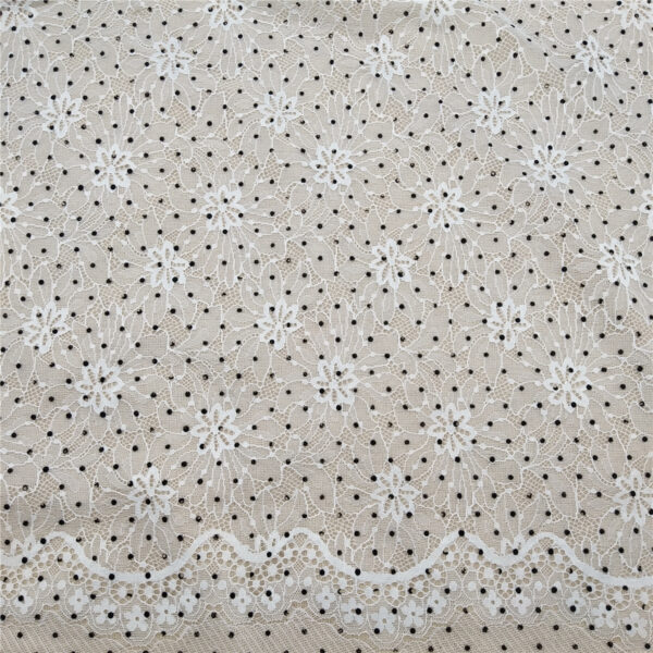factory direct sales low price nylon lace fabric with flower