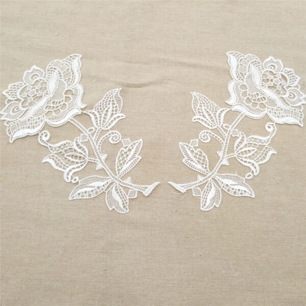 elegant white lace collar with embroidery accessory decorative product