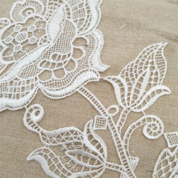 elegant white lace collar with embroidery accessory decorative product