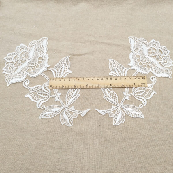 elegant white lace collar with embroidery accessory decorative product
