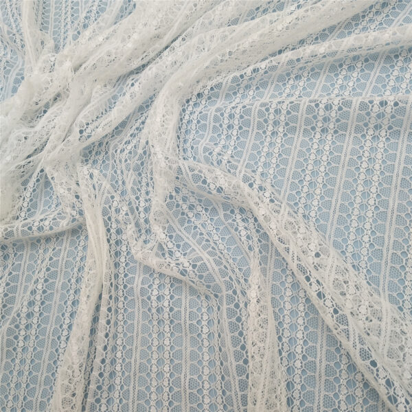 factory direct sales low price white nylon lace fabric with flower
