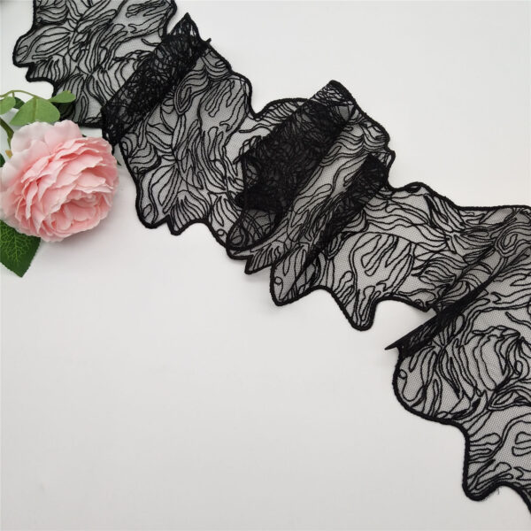 high quality white lace trim with embroidery accessory decorative product (copy)