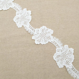 elegant white lace trim with embroidery accessory decorative product (copy)