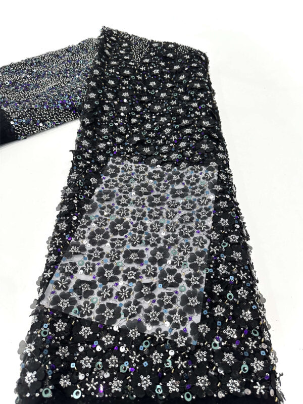 bridal lace fabric made up of bead tubes and bead pieces (copy)