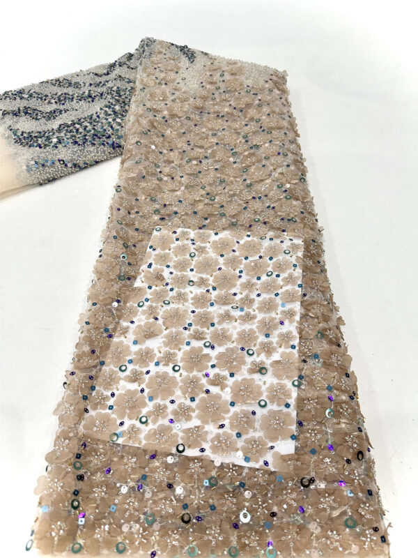 bridal lace fabric made up of bead tubes and bead pieces (copy)