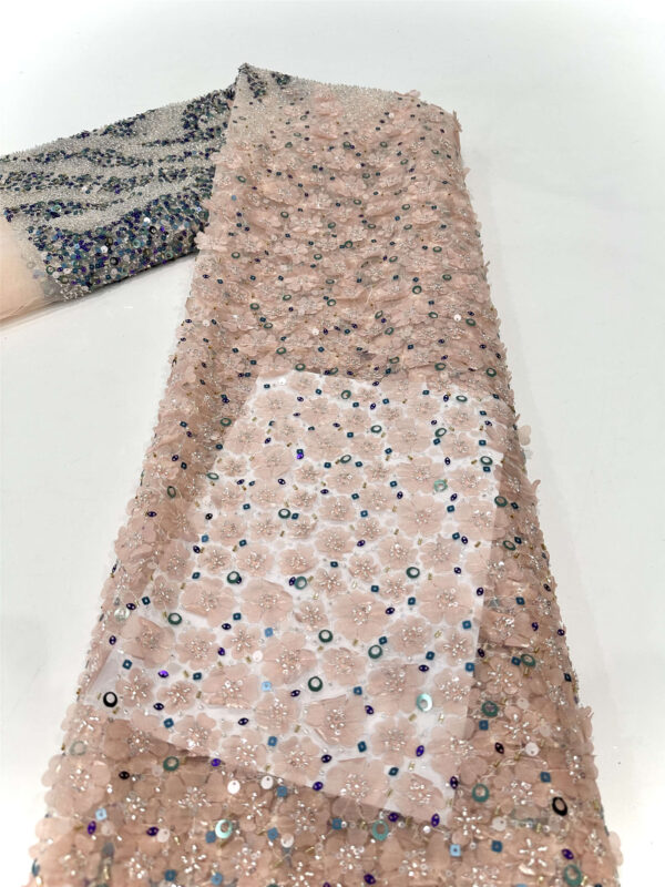 bridal lace fabric made up of bead tubes and bead pieces (copy)