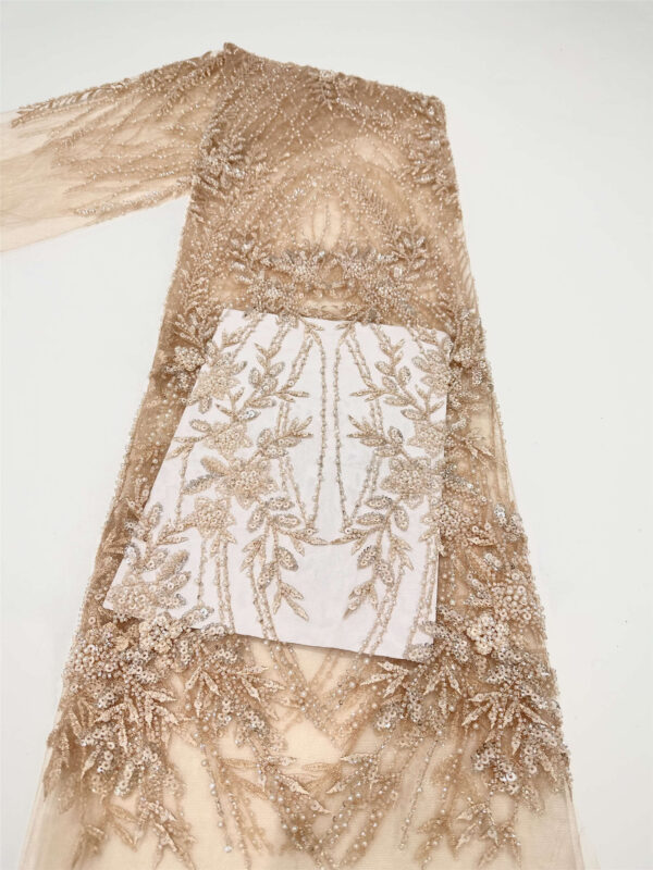 bridal lace fabric made up of bead tubes and bead pieces (copy)