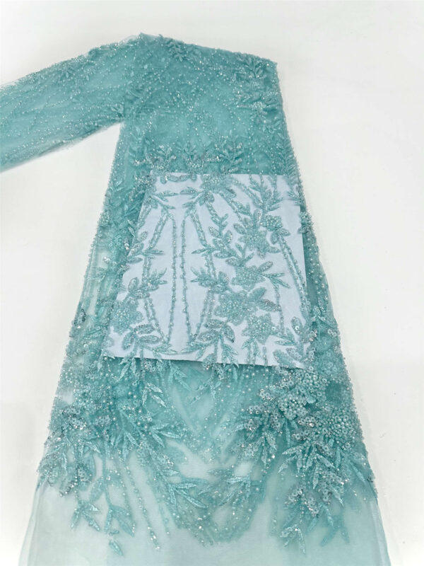 bridal lace fabric made up of bead tubes and bead pieces (copy)