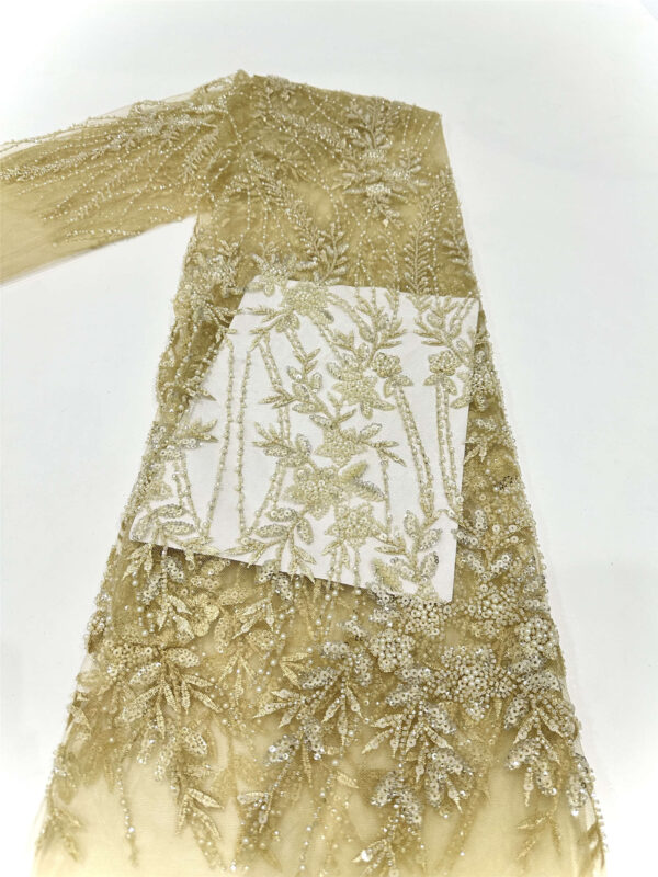 bridal lace fabric made up of bead tubes and bead pieces (copy)