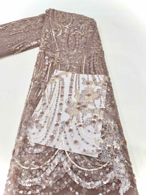 hot colorful spandex mesh rainbow african sequin lace fabric (copy)