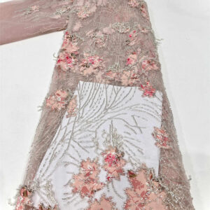 elegant bridal wedding dress beaded lace fabric embroidery sequin lace fabric