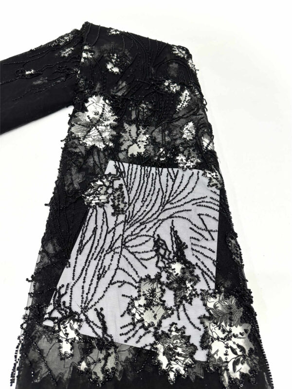 elegant bridal wedding dress beaded lace fabric embroidery sequin lace fabric