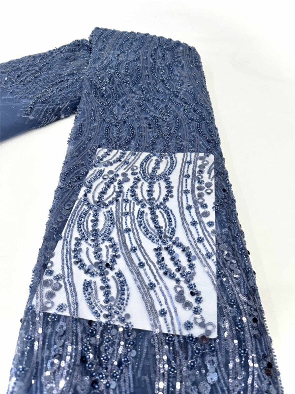 bridal wedding dress beaded lace fabric embroidery sequin lace fabric (copy)