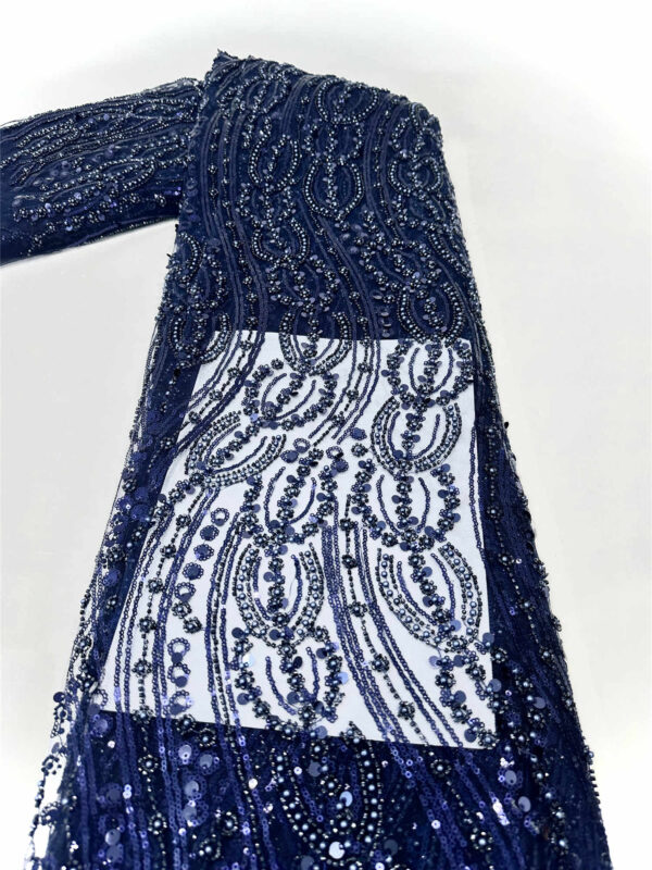 bridal wedding dress beaded lace fabric embroidery sequin lace fabric (copy)
