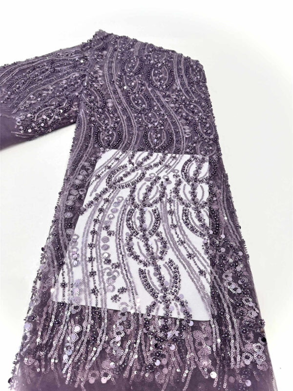 bridal wedding dress beaded lace fabric embroidery sequin lace fabric (copy)