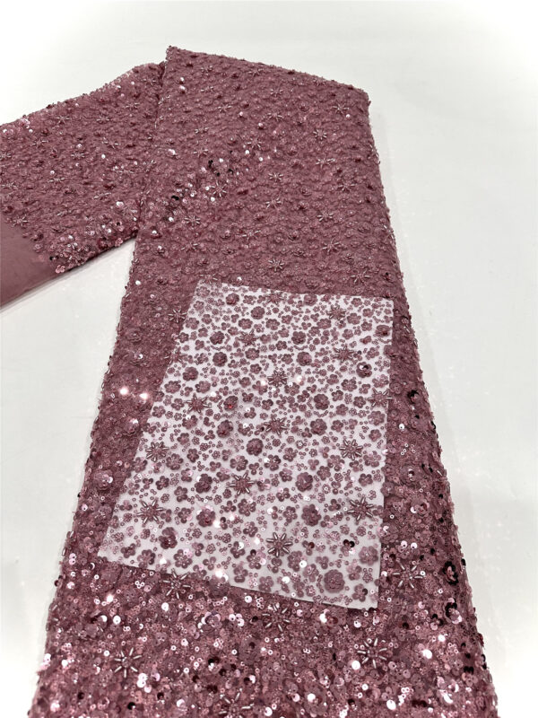 multi color small sequins flower bridal wedding dress beaded lace fabric embroidery sequin lace fabric
