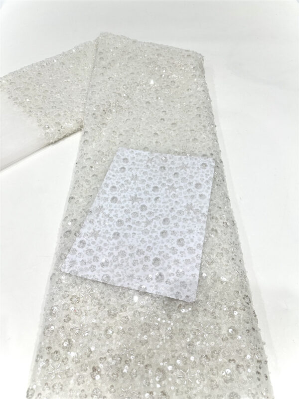 multi color small sequins flower bridal wedding dress beaded lace fabric embroidery sequin lace fabric