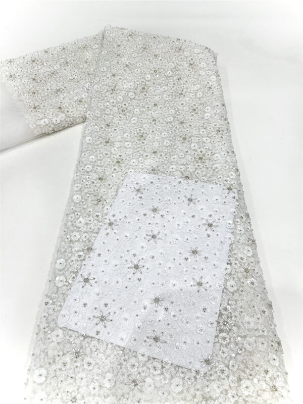 multi color small sequins flower bridal wedding dress beaded lace fabric embroidery sequin lace fabric