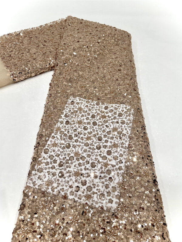 multi color small sequins flower bridal wedding dress beaded lace fabric embroidery sequin lace fabric