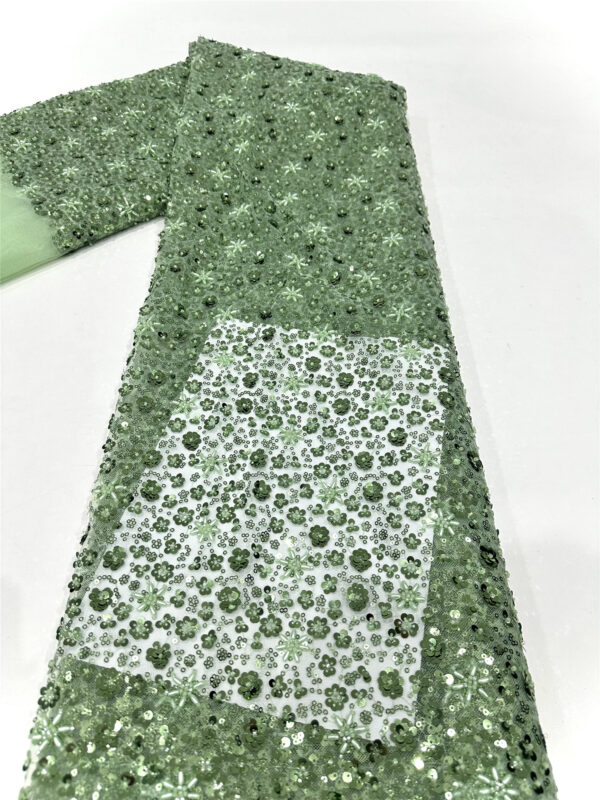 multi color small sequins flower bridal wedding dress beaded lace fabric embroidery sequin lace fabric