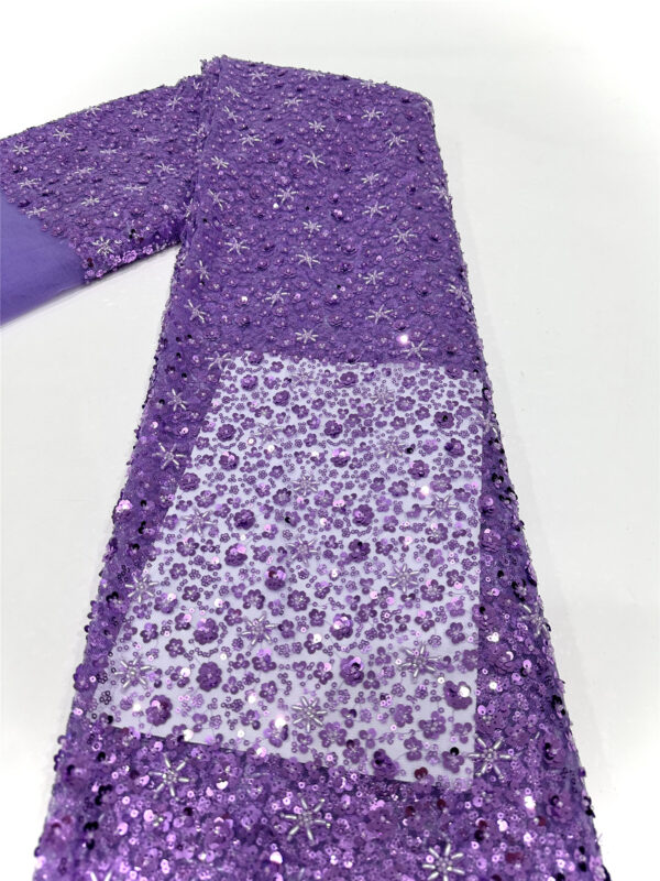 multi color small sequins flower bridal wedding dress beaded lace fabric embroidery sequin lace fabric
