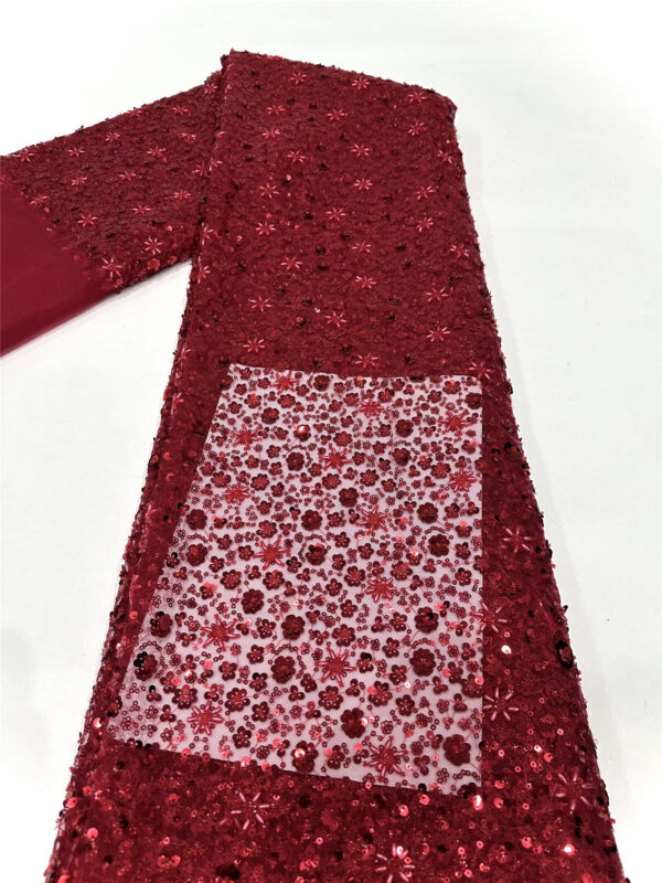 multi color small sequins flower bridal wedding dress beaded lace fabric embroidery sequin lace fabric