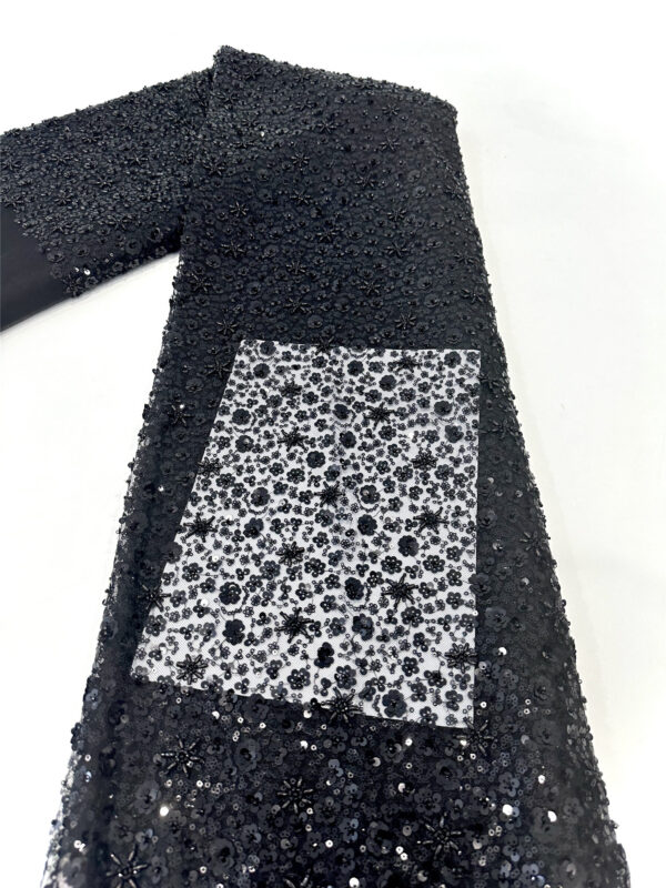 multi color small sequins flower bridal wedding dress beaded lace fabric embroidery sequin lace fabric