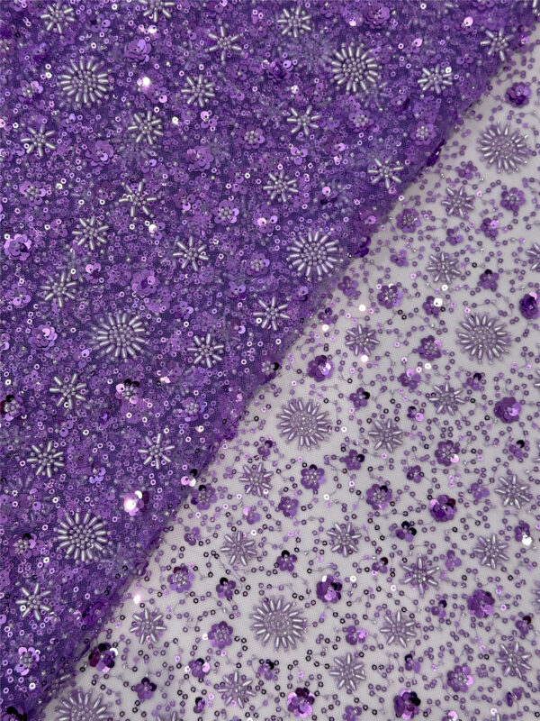 multi color small sequins flower bridal wedding dress beaded lace fabric embroidery sequin lace fabric (copy)