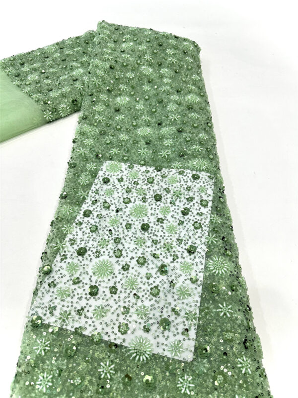 multi color small sequins flower bridal wedding dress beaded lace fabric embroidery sequin lace fabric