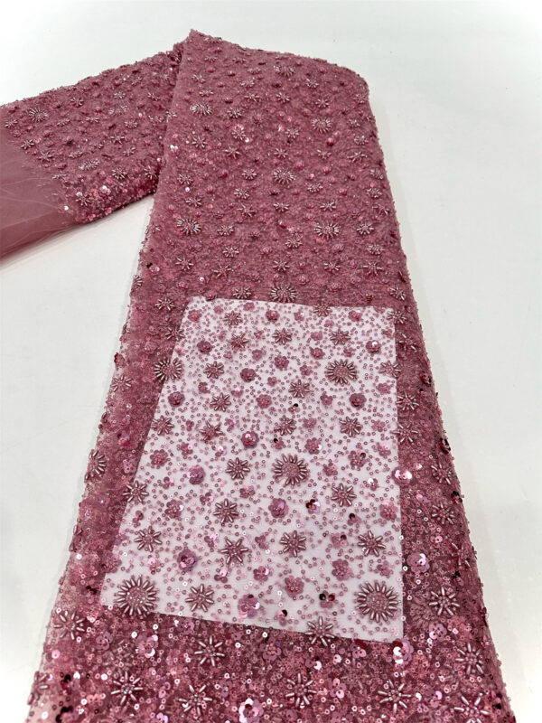 multi color small sequins flower bridal wedding dress beaded lace fabric embroidery sequin lace fabric