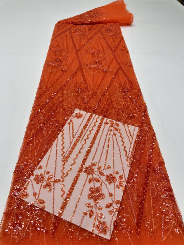 multi color small sequins flower bridal wedding dress beaded lace fabric embroidery sequin lace fabric
