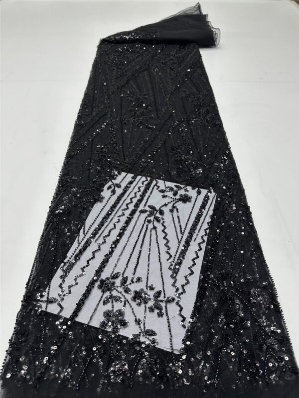 multi color small sequins flower bridal wedding dress beaded lace fabric embroidery sequin lace fabric
