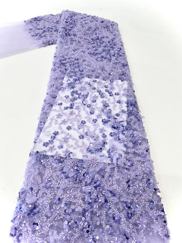 3d flower bridal wedding dress beaded lace fabric embroidery sequin lace fabric