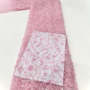 3d flower bridal wedding dress beaded lace fabric embroidery sequin lace fabric
