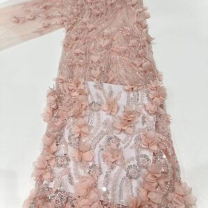 elegant bridal wedding dress beaded lace fabric embroidery sequin lace fabric (copy)