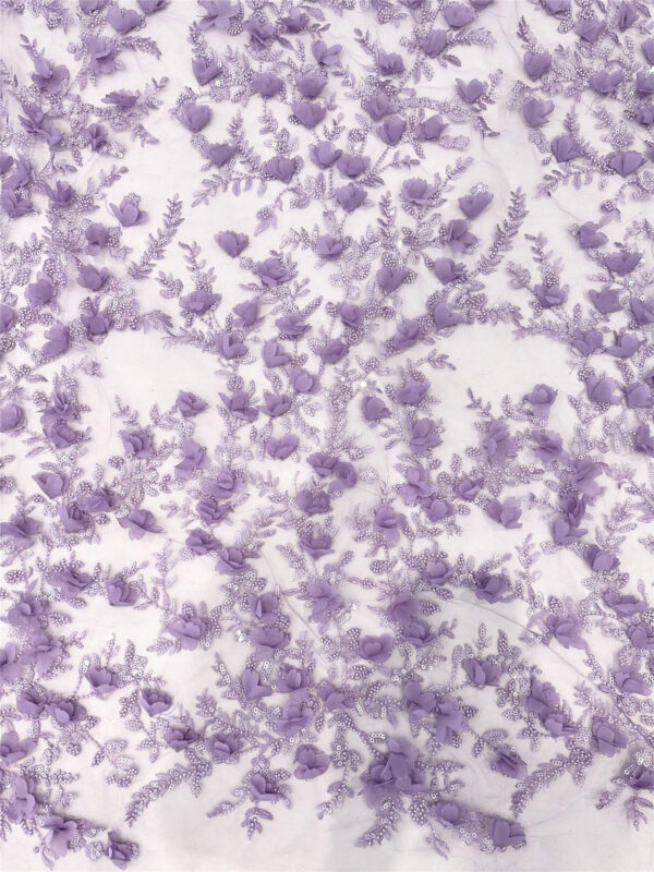 3d flower sequin peal bridal wedding dress beaded lace fabric embroidery lace fabric