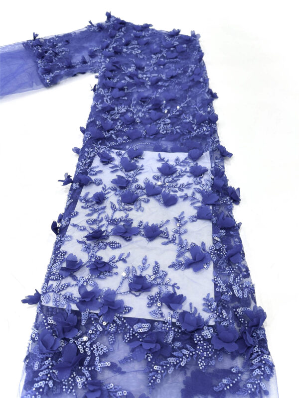 3d flower sequin peal bridal wedding dress beaded lace fabric embroidery lace fabric