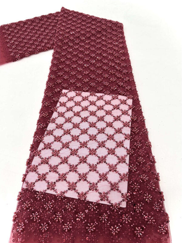 simplify bead&pearl tube bridal wedding dress beaded lace fabric embroidery sequin lace fabric
