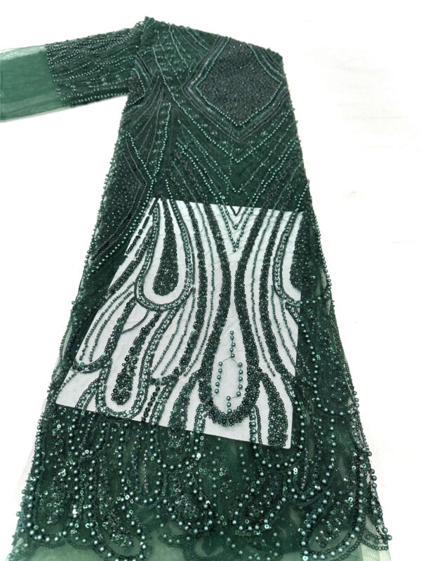 rhinestones & peal bridal wedding dress beaded lace fabric embroidery sequin lace fabric