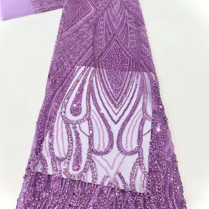 rhinestones & peal bridal wedding dress beaded lace fabric embroidery sequin lace fabric