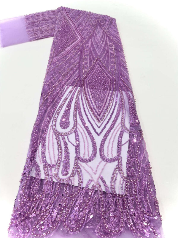rhinestones & peal bridal wedding dress beaded lace fabric embroidery sequin lace fabric