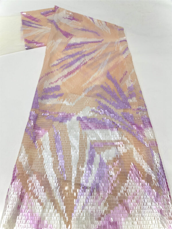 elegant colorful sequins bridal wedding dress beaded lace fabric embroidery sequin lace fabric